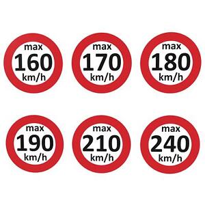 Geschwindigkeitsaufkleber Winterreifen Aufkleber 160 - 240 km/h nach § 36 StVZO