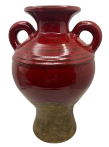 Olive Jar Southern Living at Home Verona Red Glaze Decorative Tuscan Urn-vase - Picture 1 of 7