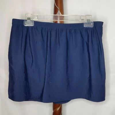 Beach Native Mujer Talla 20W Traje De Baño Falda Azul Panty Forro Cintura Elástica Foto 1 de 4