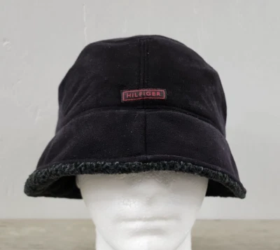 Vintage Tommy Hilfiger Black Insulated Bucket Hat - L/XL - Image 1 of 4