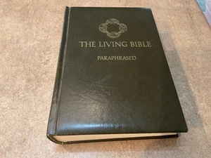 The Living Bible paraphrasiert 1974 Tyndale House gepolstertes Hardcover grüner Index - Bild 1 von 7