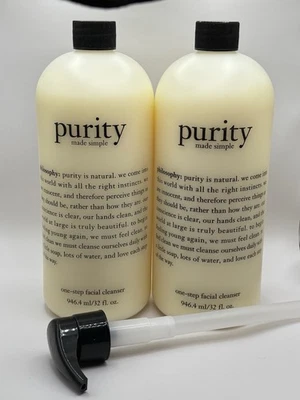 Limpiador facial de un solo paso Philosophy Purity 2 unidades - 64 fl. oz. Total - ¡Nuevo y precintado! Foto 1 de 4