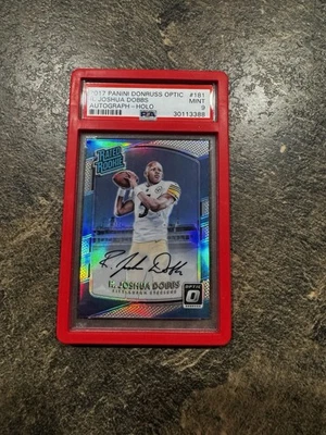 2017 Panini Donruss Optic R. Joshua Dobbs Rated Rookie Silver Auto /99 PSA 9 - Image 1 of 2