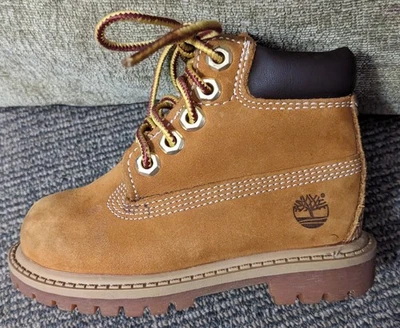 Timberland 6 Pulgadas Botas Niño Pequeño Talla 5 Trigo Nubuck Cuero Niños  Foto 1 de 4