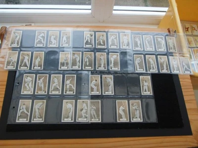 FIVE PAGES CIGARETTE CARDS CARRERAS CRICKETERS - Image 1 of 2