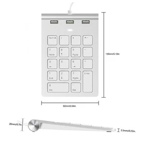 Kabelgebundene USB-Tastatur mit dedizierten Buchhaltungstasten und Hub-Funktiona - Bild 1 von 12