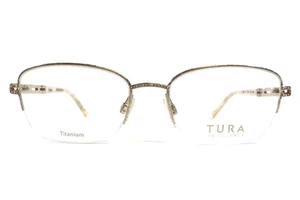 Tura Brilliance Eyeglasses Frames TE291 SIL Silver Sparkly Crystals 51-17-135 - Picture 1 of 13