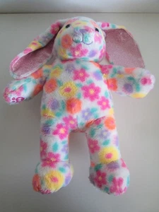 Build a Bear Floral Pawlette Bunny with Glittery Ears and Feet rare version 16" - Picture 1 of 3