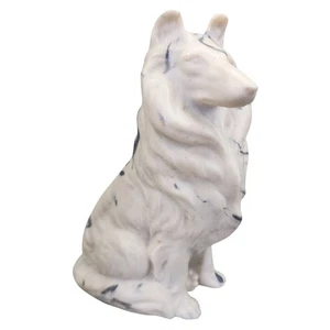 Vintage Border Collie marble statue 6 3/4" tall Lassie - Picture 1 of 8