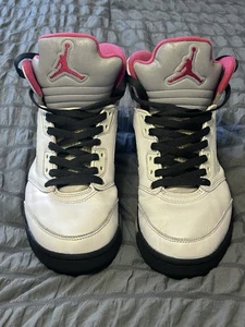 Jordan 5 Retro Mid Fire Red Silver Tongue DA1911-102 Pre Owned Mens Size 7 - Picture 1 of 24