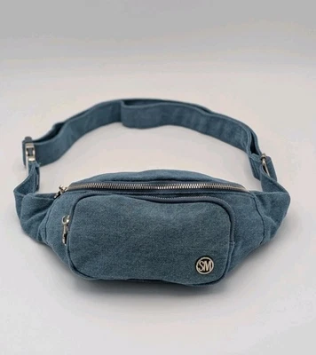 Steve Madden Bandolera Riñonera Bolso Cinturón Azul Claro Denim Foto 1 de 4