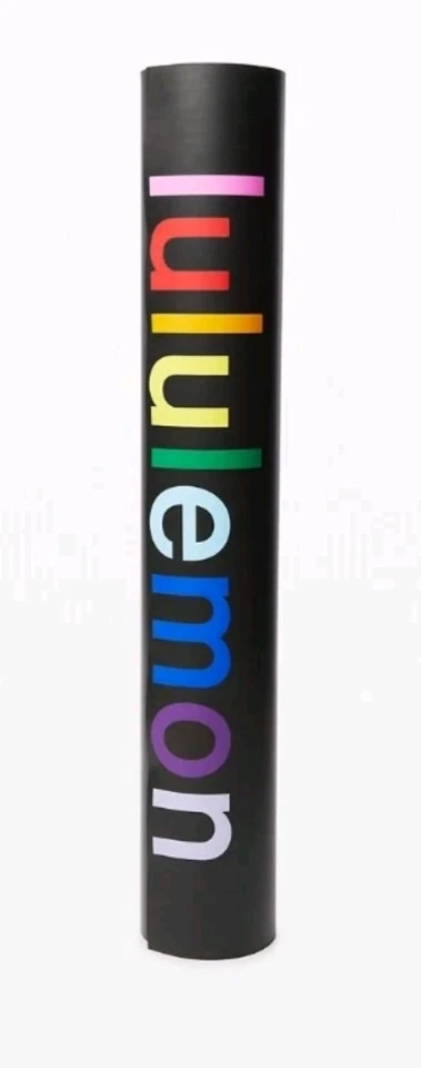 Lululemon Yoga Reversible Mat Wordmark 5mm Black-Tiger-Navy-Sonic Pink -71"x 26" - Image 1 of 4