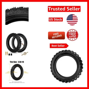 Neumático duradero con perilla de 2,50X10 con tubo interior - Ajuste universal para motos de tierra - Imagen 1 de 10