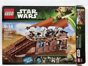 Used LEGO Star Wars: Jabba's Sail Barge (75020) MISSING Leia's hair & Poster