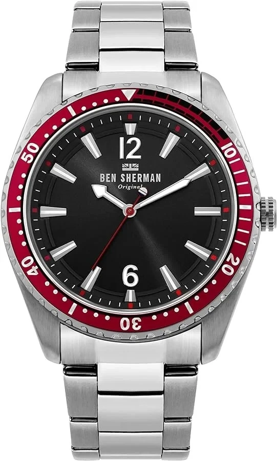 Ben Sherman Men Watch • Ronnie Diver • 45mm • Quartz • 3ATM • WB037ESM - Image 1 of 4