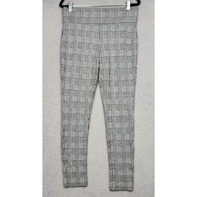 TAHARI Leggings Womens Medium Black and White Plaid Ponte Pull-On Stretch 32X28" - Image 1 of 4