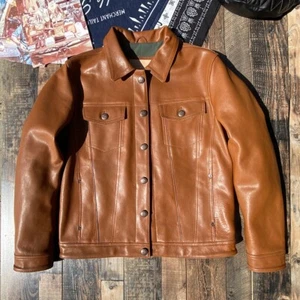 Retro 557xx Type III 3 Style Handmade Japanese Sheepskin Leather Trucker Jacket - Bild 1 von 19