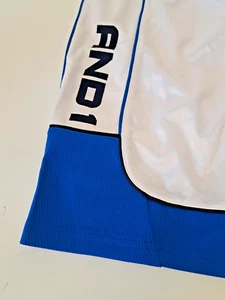 Pantaloncini da allenamento uomo basket palestra nuovi And1 S M L 2XL 3XL blu bianco TUTTE LE TAGLIE - Foto 1 di 9