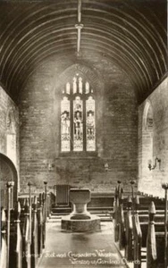 REAL PHOTO POSTCARD NORMAN FONT WESTON-IN-GORDANO CHURCH (NEAR BRISTOL) SOMERSET - Picture 1 of 2