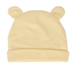 Newborn Hat Warm Stretchy Breathable Soft Cotton Cute Bear Ears Infant Hats WPD - Picture 1 of 22