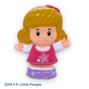 Little People Girl Pink Dress Yellow Hair Surprise Sound Home Fisher-Price 2015 - Picture 1 of 5