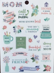 Best Super Mom Ever Friend Home Family Love Phrase Scrapbook Craft Stickers - Picture 1 of 1
