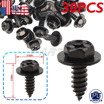 Juego de 30 tornillos de revestimiento para guardabarros compatibles con Toyota 90159-60498 64906 Foto 1 de 4