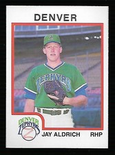 1987 ProCards Jay Aldrich Minor League Rookie From Denver Zephyrs Set