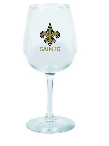 New Orleans Saints NFL Wine Glass Licensed by The Memory Company NEW Cover