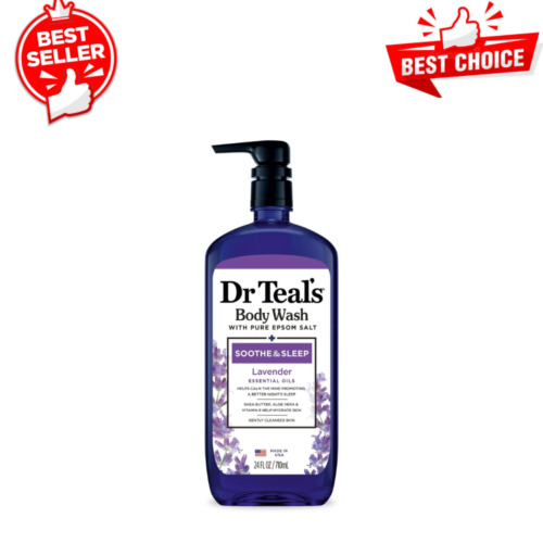 Dr Teal’s Body Wash with Pure Epsom Salt, Soothe & Sleep with Lavender, 24 fl oz