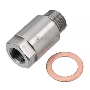 SUS304 Turbo Oil Water Pressure Temp. Sensor Adapter L45 M18x1.5(M) to 1/4NPT(F) - Foto 1 di 6
