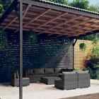 Patio Lounge Set Outdoor Sectional Sofa Set Table Garden Poly Rattan Vidaxl