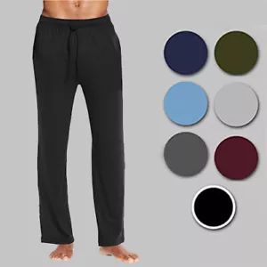 Mens Lounge Pants Sleep Gym Active Pajama Sweatpants Soft Marled Jogger Slim NWT - Picture 1 of 13