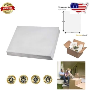 Bulk 50 lb Unprinted Newsprint Packing Paper - 1666 Sheets for Safe Moving - Picture 1 of 8