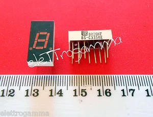 BSC355RE BSC 355 RE DISPLAY 7 SEMENTI CATODO COMUNE ROSSO - Imagen 1 de 1
