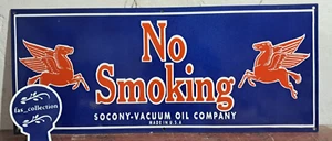 No Smoking Porcelain Enamel Sign 36 x 15 Inches 1 Sided - Picture 1 of 8