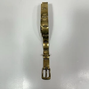 Vtg Unbranded Brass Gold Tone Disco Plate Metal Belt Chain Link Retro 41” Long - Picture 1 of 8