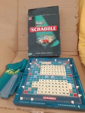 Mattel Travel Scrabble Board Game Hard Plastic Case & Clip-in Tiles