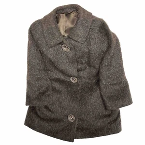 Vintage 60s British Mohair Jacket Womens Size M/L Lined Hettlage X Goldix - Picture 1 of 16