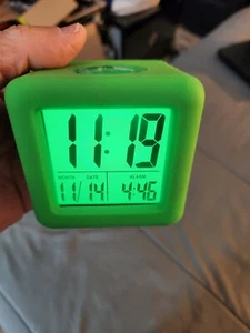 70911 Equity by La Crosse Soft Cube LCD Digital Alarm Clock - Picture 1 of 4