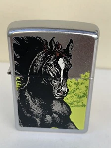 Barrett-Smythe Collection Zippo Lighter  black horse 2008 usato pari al nuovo - Picture 1 of 8