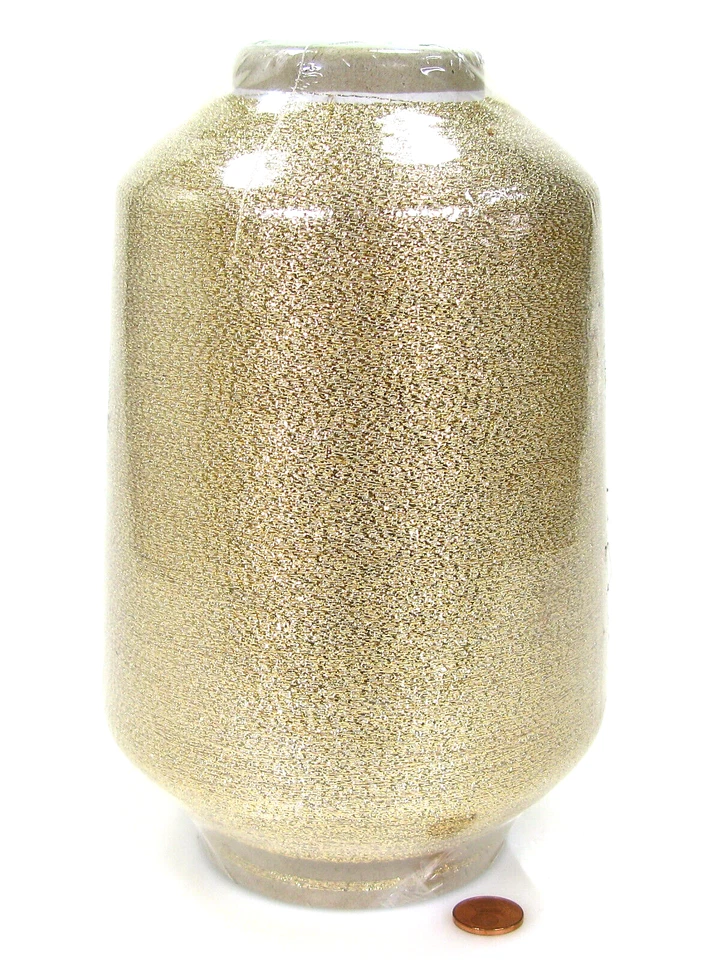 Große Kone Lurex Garn Beilaufgarn Metallgarn Brutto 595g in Gold (0,595kg) - Bild 1 von 1