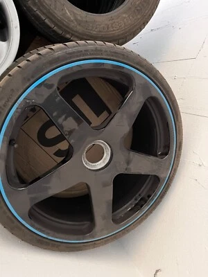 Komplettreifensatz RUF 20" Porsche 991 Turbo Centerlock Schwarz/Miami-Blue - Bild 1 von 4