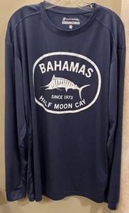 SURFMENTALITY BAHAMAS HALF MOON CAY Blue Long Sleeve Crew Neck Pullover Size 2XL - Picture 1 of 6