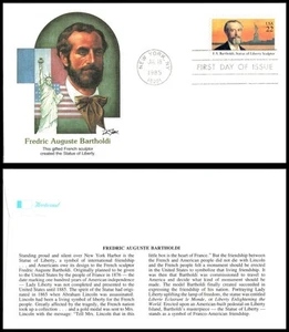 1985 Fredric Auguste Bartholdi statue of liberty Sc 2147 FDC Fleetwood cachet - Picture 1 of 1