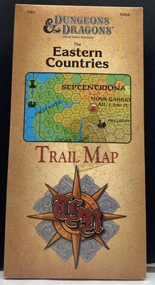 Dungeons & Dragons TSR 1989 TM2 The Eastern Countries Trail Map #9404 - Image 1 of 4