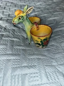 BURRO ITALIANO MAYÓLICA Mid Century Pequeño PLANTADOR CUENCO De Colección - Imagen 1 de 3