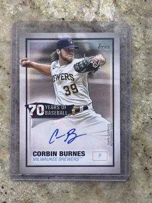 2021 Topps Series 1 Corbin Burnes 70 Years of Baseball Auto #70YA-CB Orioles - Image 1 of 2