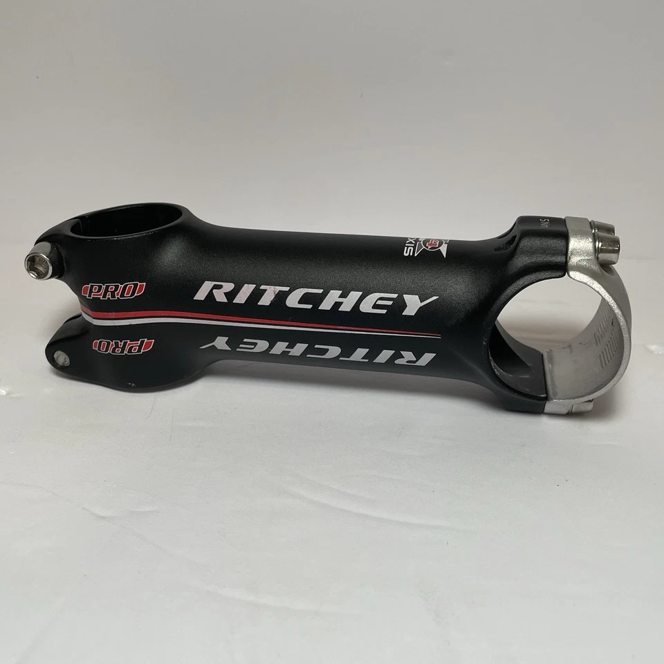 Ritchey Pro Threadless Stem 110mm /6° / 84° 4 Bolt Axis 5Nm Black, Red, Silver - Image 1 of 4
