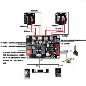 Level Meter Driver Board ABS DC AC 12V-18V Level Meter Driver Board 40g/1.4oz - Photo 1/12